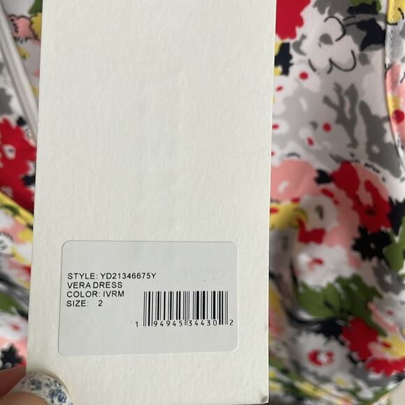 Likely Floral Vera Dress Ivory/red Multi - Picture 7 of 16